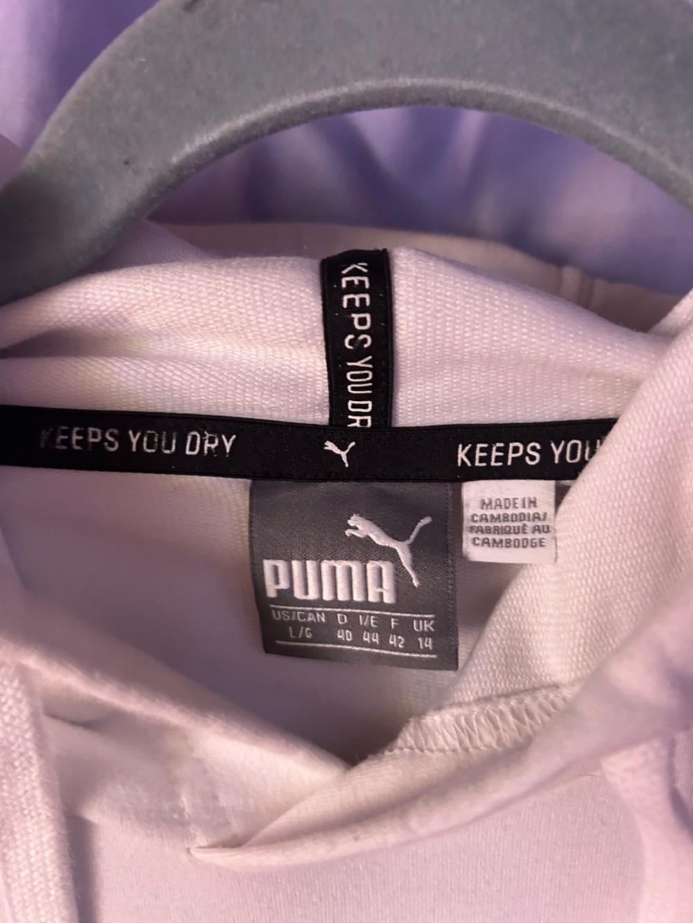 Puma White Cropped Hoodie - Picture 4 of 4